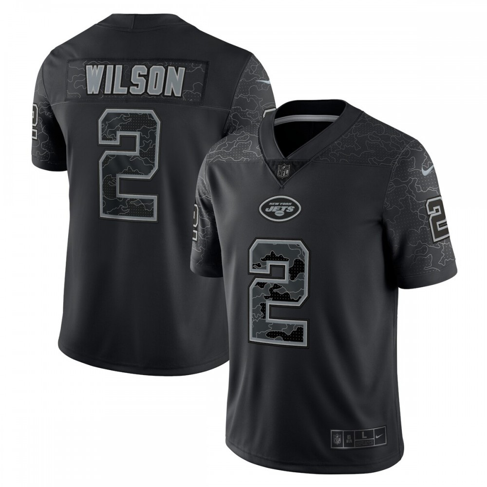 Zach Wilson New York Jets Nike RFLCTV Limited Jersey - Black-GridironStore